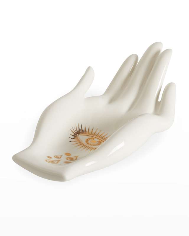 Gilded Muse Eve Palm Fruit Bowl